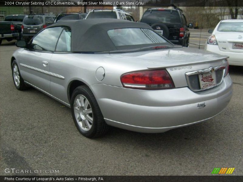 Bright Silver Metallic / Dark Slate Gray 2004 Chrysler Sebring GTC Convertible