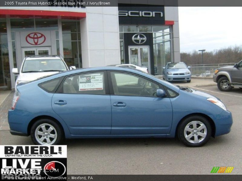 Seaside Blue Pearl / Ivory/Brown 2005 Toyota Prius Hybrid