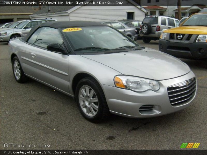 Bright Silver Metallic / Dark Slate Gray 2004 Chrysler Sebring GTC Convertible