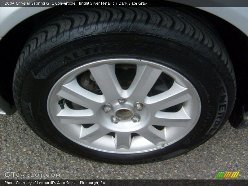 Bright Silver Metallic / Dark Slate Gray 2004 Chrysler Sebring GTC Convertible