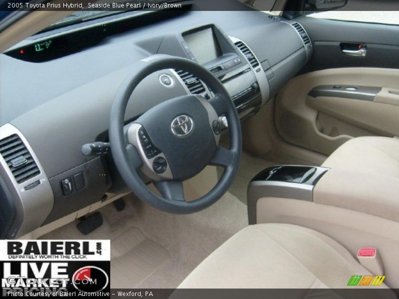 Seaside Blue Pearl / Ivory/Brown 2005 Toyota Prius Hybrid