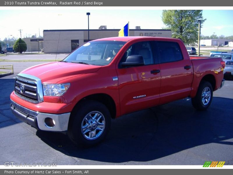 Radiant Red / Sand Beige 2010 Toyota Tundra CrewMax