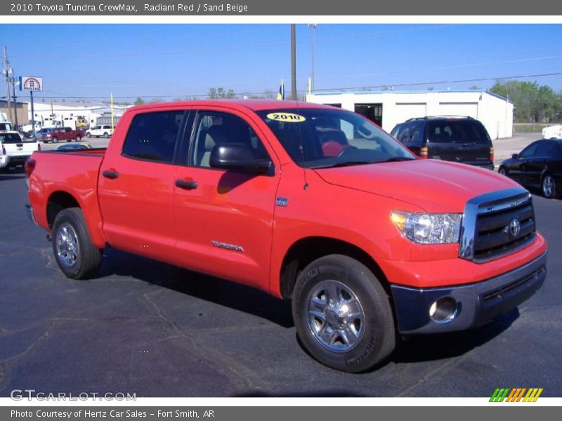 Radiant Red / Sand Beige 2010 Toyota Tundra CrewMax