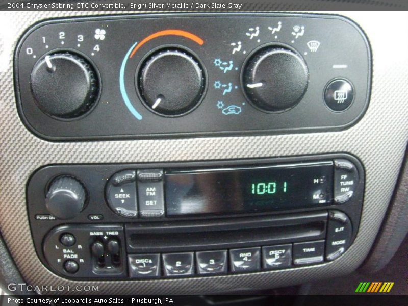 Controls of 2004 Sebring GTC Convertible
