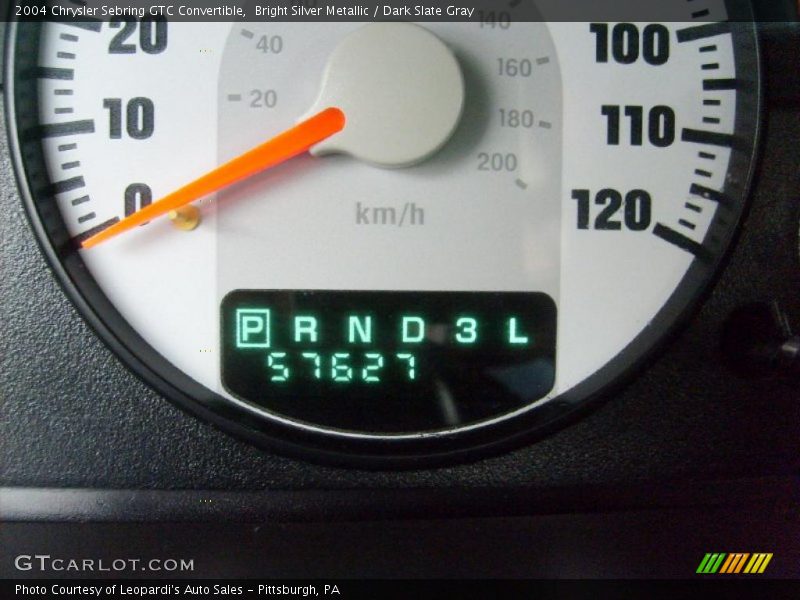 Bright Silver Metallic / Dark Slate Gray 2004 Chrysler Sebring GTC Convertible