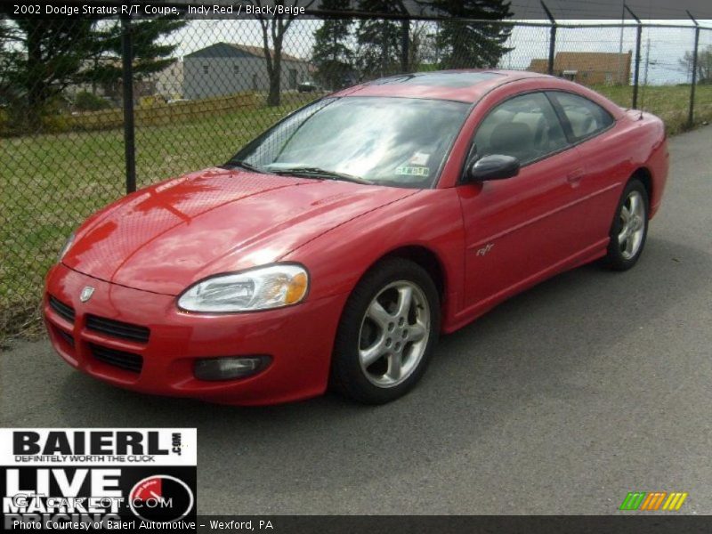 Indy Red / Black/Beige 2002 Dodge Stratus R/T Coupe