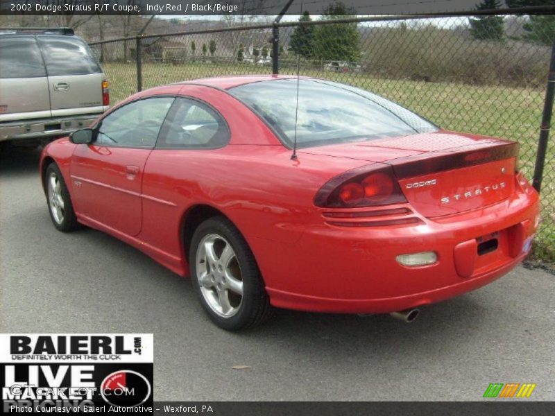 Indy Red / Black/Beige 2002 Dodge Stratus R/T Coupe