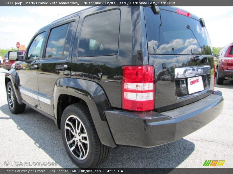 Brilliant Black Crystal Pearl / Dark Slate Gray/Dark Olive 2011 Jeep Liberty Limited 70th Anniversary