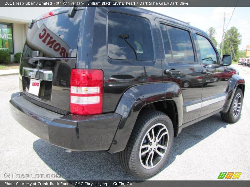 Brilliant Black Crystal Pearl / Dark Slate Gray/Dark Olive 2011 Jeep Liberty Limited 70th Anniversary