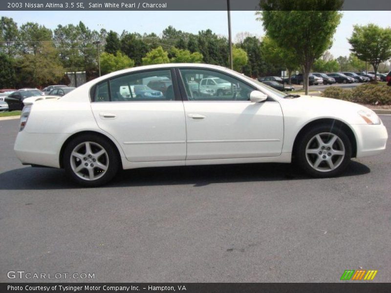 Satin White Pearl / Charcoal 2003 Nissan Altima 3.5 SE