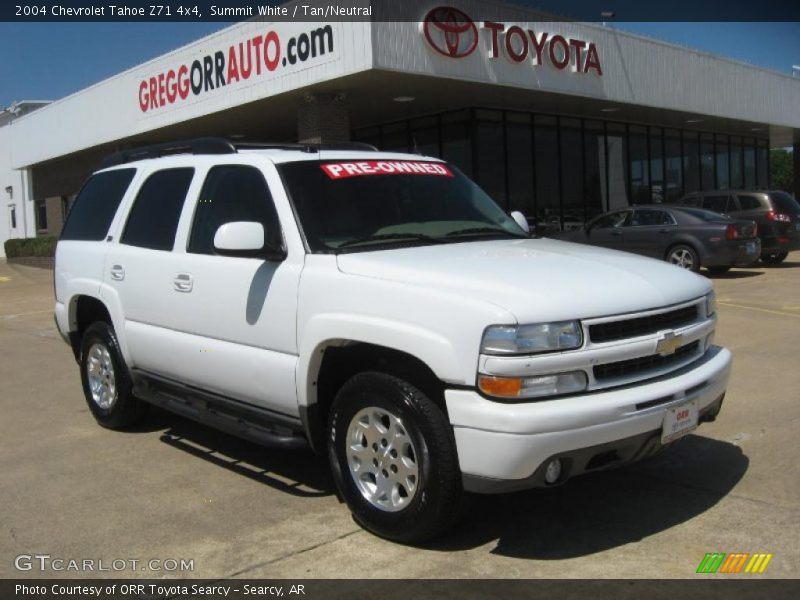 Summit White / Tan/Neutral 2004 Chevrolet Tahoe Z71 4x4