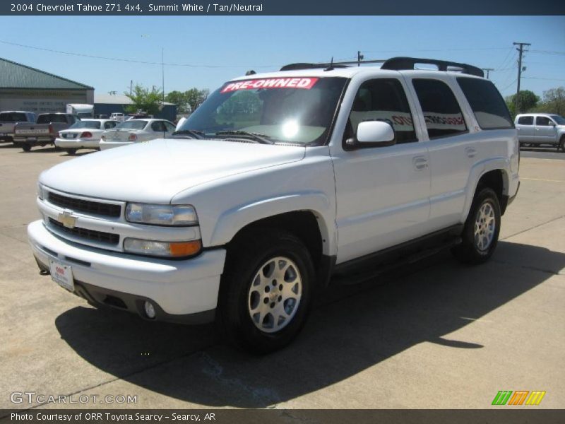Summit White / Tan/Neutral 2004 Chevrolet Tahoe Z71 4x4