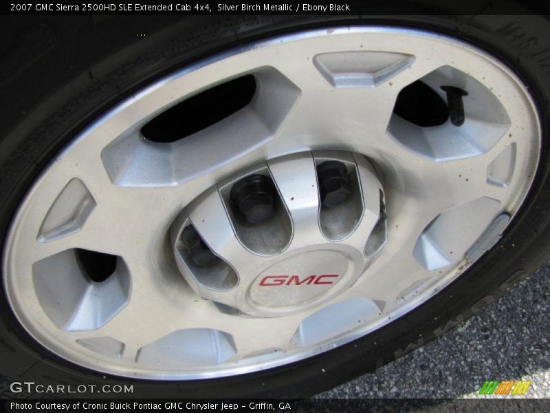Silver Birch Metallic / Ebony Black 2007 GMC Sierra 2500HD SLE Extended Cab 4x4