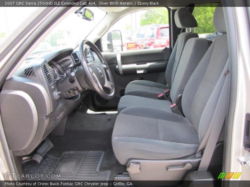 Silver Birch Metallic / Ebony Black 2007 GMC Sierra 2500HD SLE Extended Cab 4x4