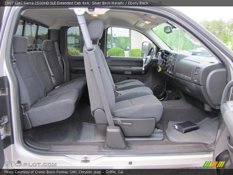 Silver Birch Metallic / Ebony Black 2007 GMC Sierra 2500HD SLE Extended Cab 4x4