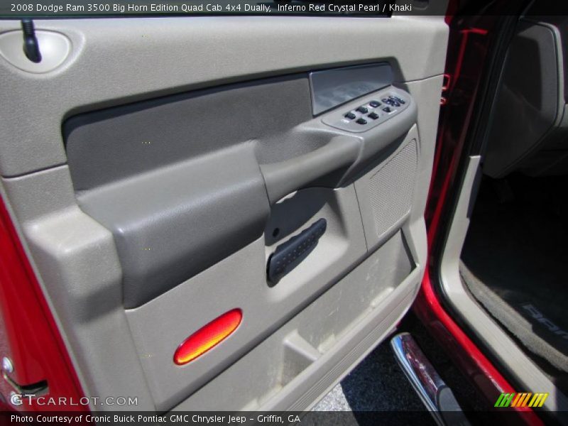 Inferno Red Crystal Pearl / Khaki 2008 Dodge Ram 3500 Big Horn Edition Quad Cab 4x4 Dually