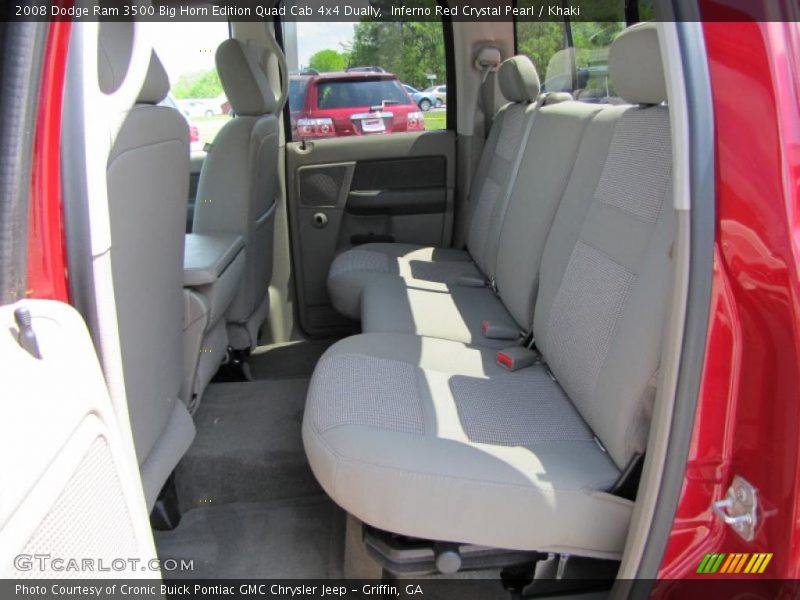 Inferno Red Crystal Pearl / Khaki 2008 Dodge Ram 3500 Big Horn Edition Quad Cab 4x4 Dually