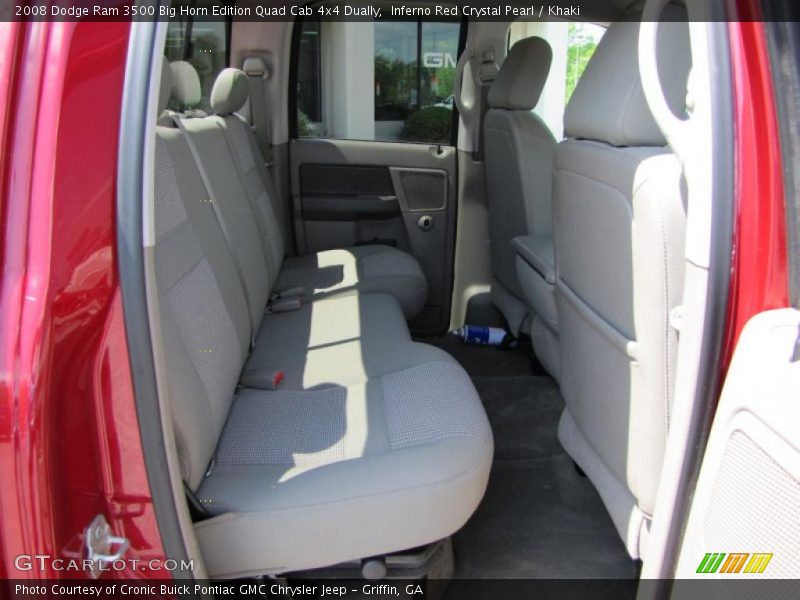 Inferno Red Crystal Pearl / Khaki 2008 Dodge Ram 3500 Big Horn Edition Quad Cab 4x4 Dually