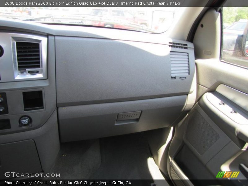 Inferno Red Crystal Pearl / Khaki 2008 Dodge Ram 3500 Big Horn Edition Quad Cab 4x4 Dually