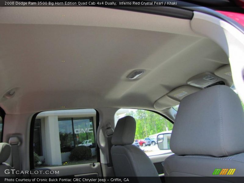 Inferno Red Crystal Pearl / Khaki 2008 Dodge Ram 3500 Big Horn Edition Quad Cab 4x4 Dually