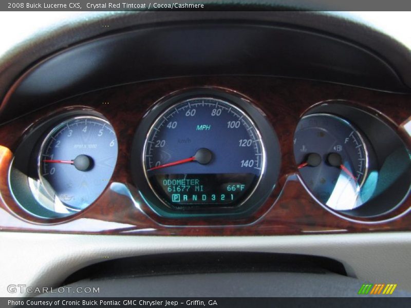 Crystal Red Tintcoat / Cocoa/Cashmere 2008 Buick Lucerne CXS