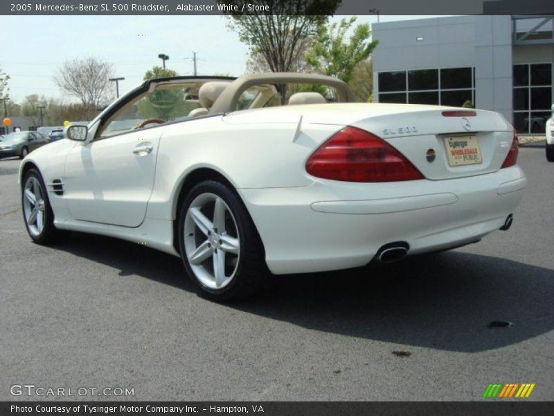 Alabaster White / Stone 2005 Mercedes-Benz SL 500 Roadster