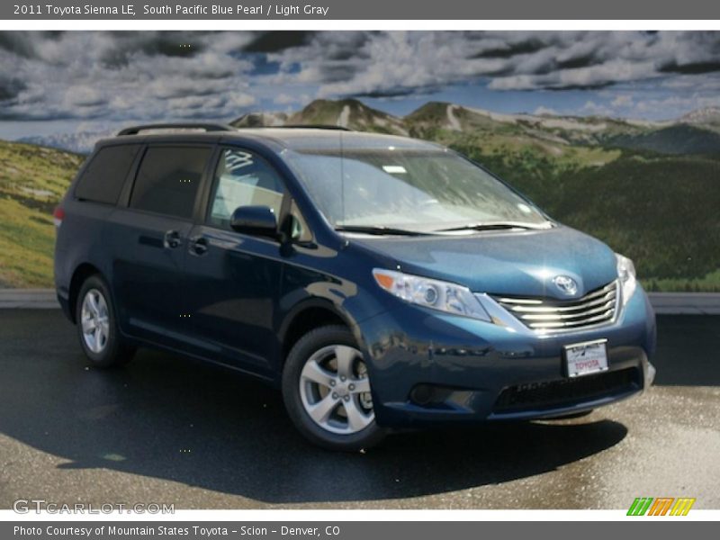 South Pacific Blue Pearl / Light Gray 2011 Toyota Sienna LE