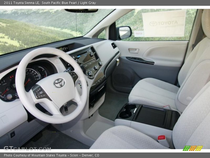 South Pacific Blue Pearl / Light Gray 2011 Toyota Sienna LE