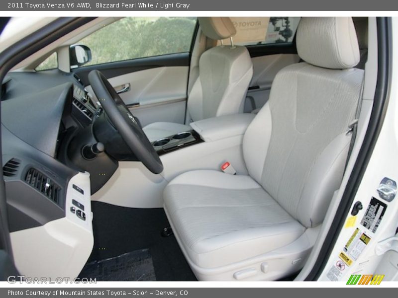 Blizzard Pearl White / Light Gray 2011 Toyota Venza V6 AWD