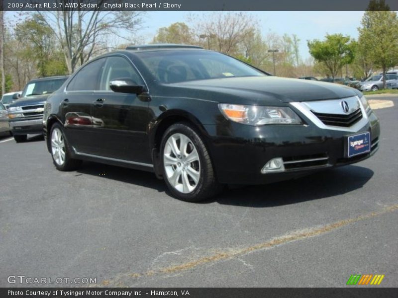 Crystal Black Pearl / Ebony 2009 Acura RL 3.7 AWD Sedan