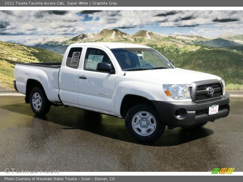 Super White / Graphite Gray 2011 Toyota Tacoma Access Cab