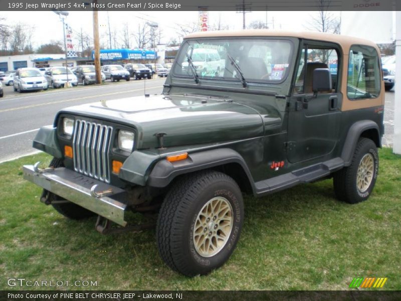 Moss Green Pearl / Spice Beige 1995 Jeep Wrangler S 4x4