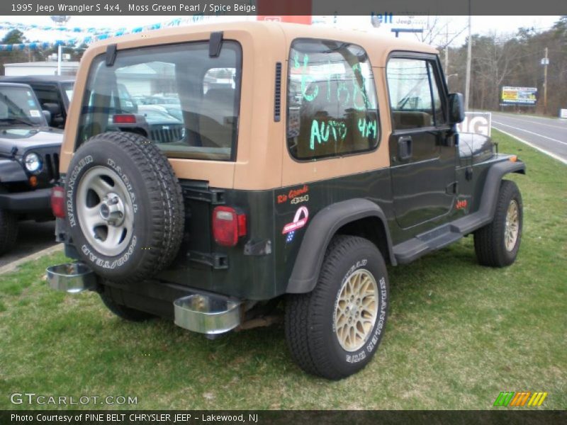 Moss Green Pearl / Spice Beige 1995 Jeep Wrangler S 4x4
