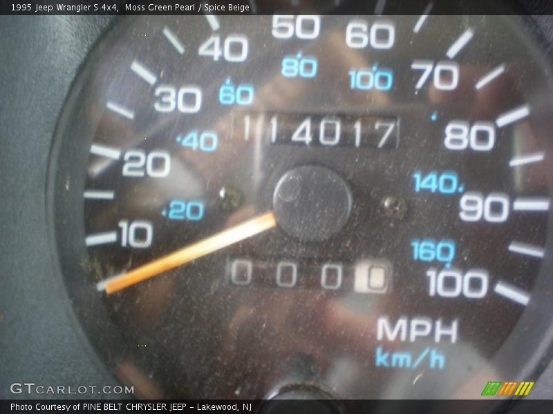 Moss Green Pearl / Spice Beige 1995 Jeep Wrangler S 4x4