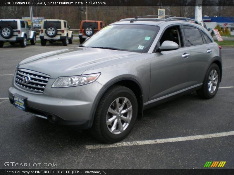 Sheer Platinum Metallic / Graphite 2008 Infiniti FX 35 AWD