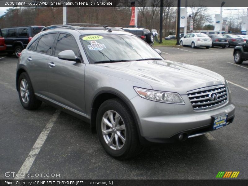 Sheer Platinum Metallic / Graphite 2008 Infiniti FX 35 AWD