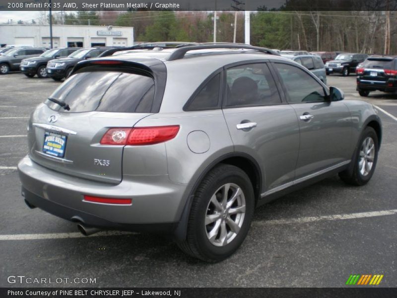 Sheer Platinum Metallic / Graphite 2008 Infiniti FX 35 AWD