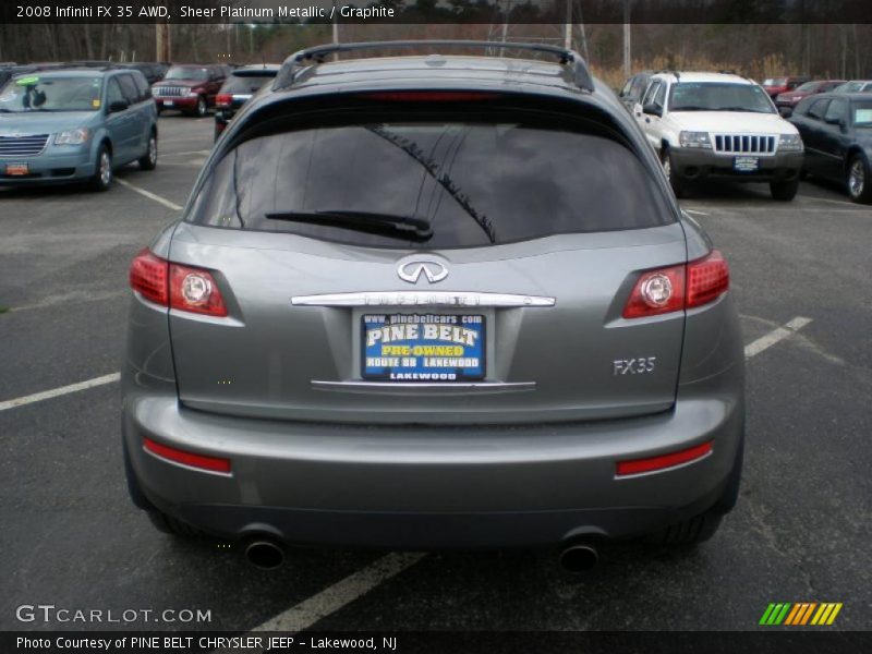 Sheer Platinum Metallic / Graphite 2008 Infiniti FX 35 AWD