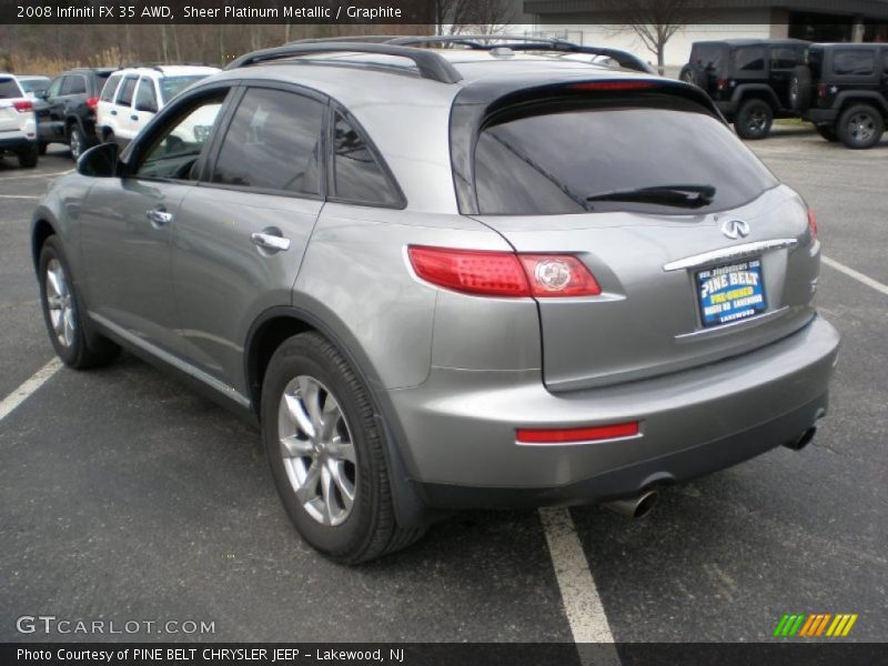 Sheer Platinum Metallic / Graphite 2008 Infiniti FX 35 AWD