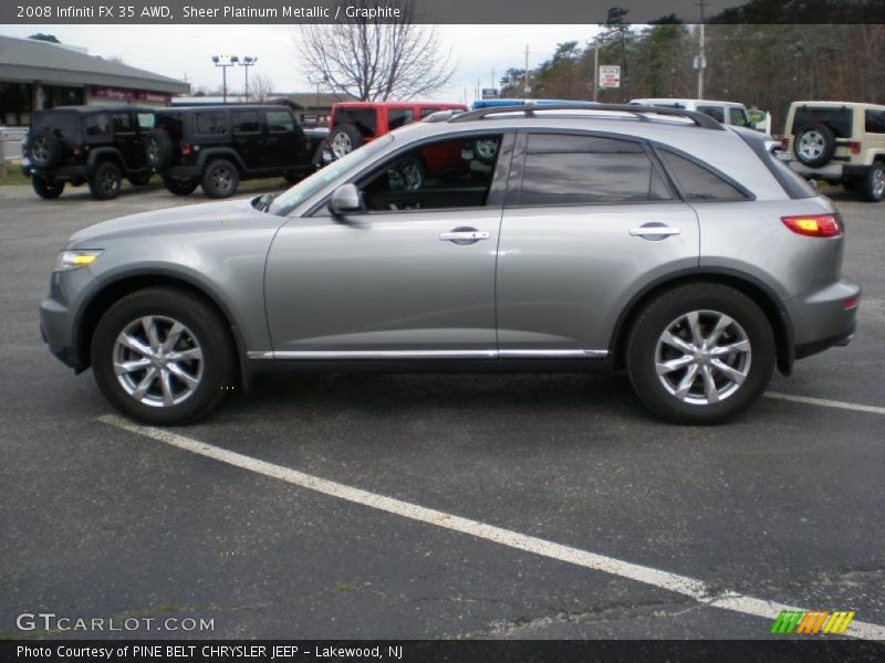 Sheer Platinum Metallic / Graphite 2008 Infiniti FX 35 AWD