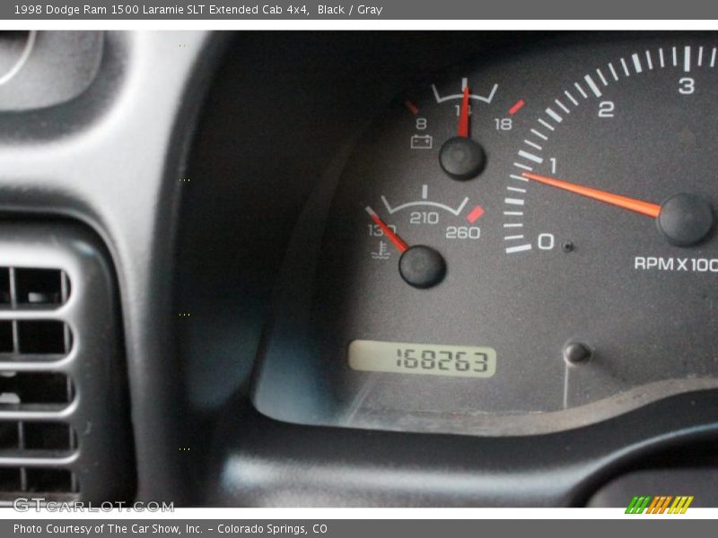 Black / Gray 1998 Dodge Ram 1500 Laramie SLT Extended Cab 4x4