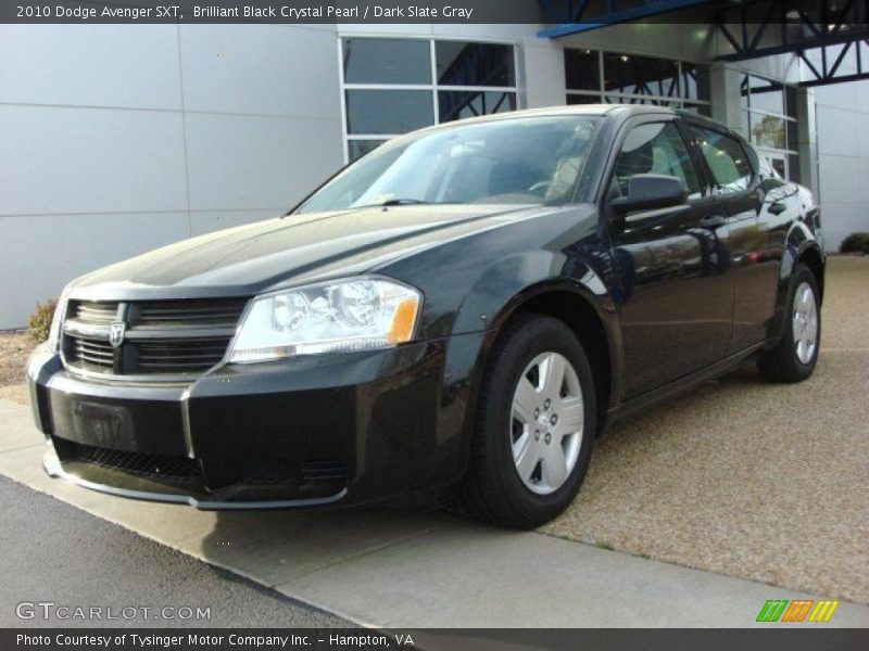 Brilliant Black Crystal Pearl / Dark Slate Gray 2010 Dodge Avenger SXT