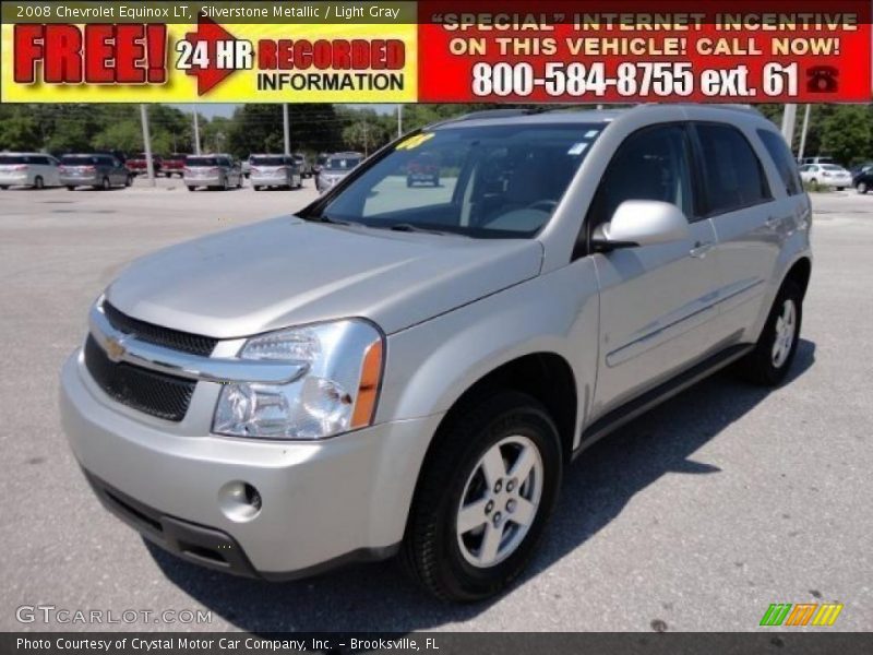 Silverstone Metallic / Light Gray 2008 Chevrolet Equinox LT