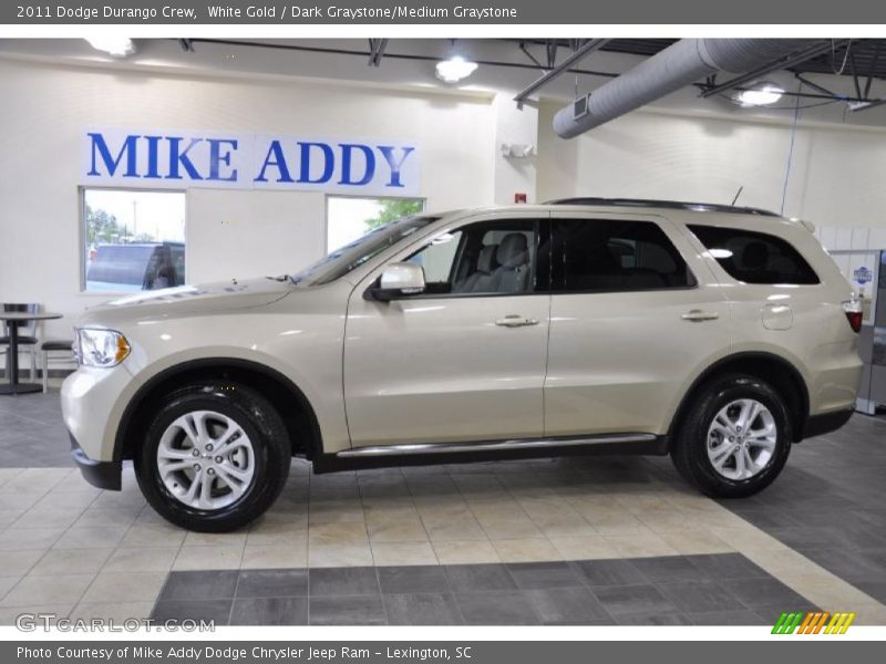 White Gold / Dark Graystone/Medium Graystone 2011 Dodge Durango Crew