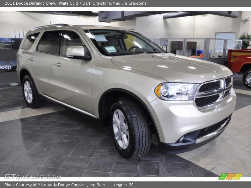 White Gold / Dark Graystone/Medium Graystone 2011 Dodge Durango Crew