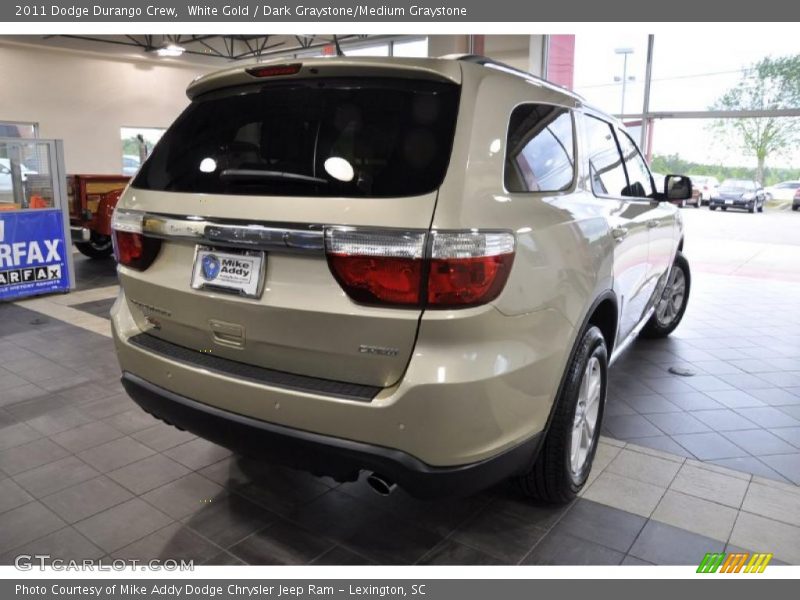 White Gold / Dark Graystone/Medium Graystone 2011 Dodge Durango Crew