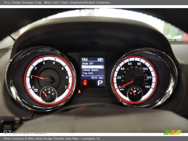 White Gold / Dark Graystone/Medium Graystone 2011 Dodge Durango Crew
