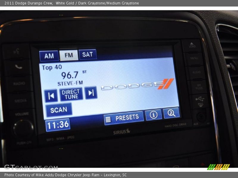 White Gold / Dark Graystone/Medium Graystone 2011 Dodge Durango Crew