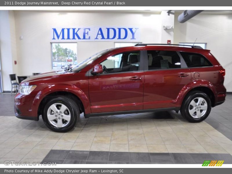 Deep Cherry Red Crystal Pearl / Black 2011 Dodge Journey Mainstreet