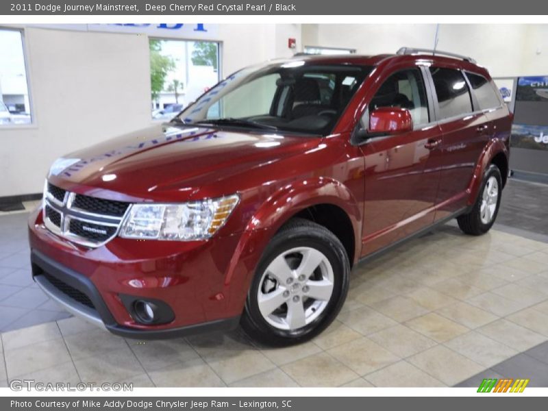 Deep Cherry Red Crystal Pearl / Black 2011 Dodge Journey Mainstreet